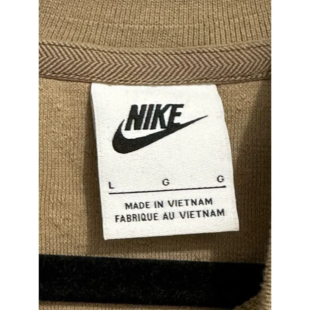Nike Sportswear Everyday Modern Allover Boxy Top Camel Size Large Cheveron